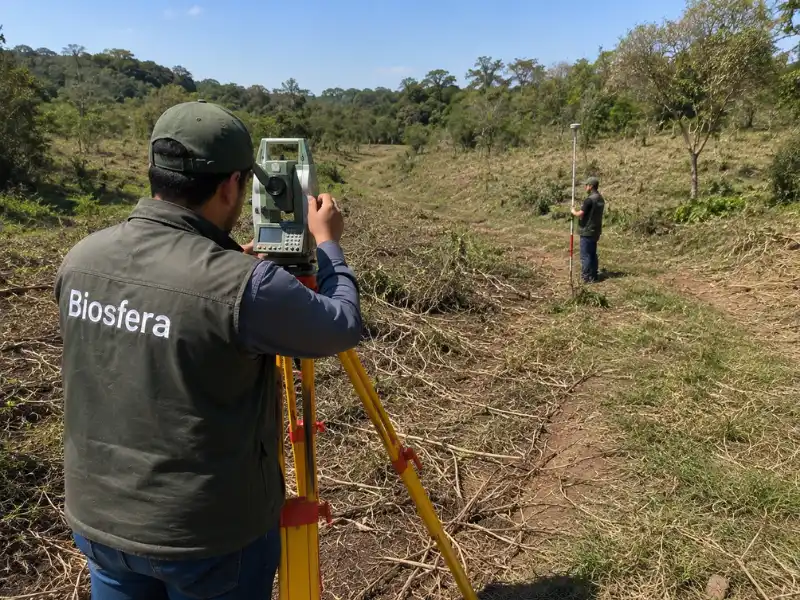 Trabajo de topografía Biosfera Paraguay